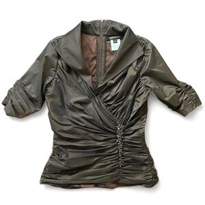 Tadashi Shoji Metallic Blouse